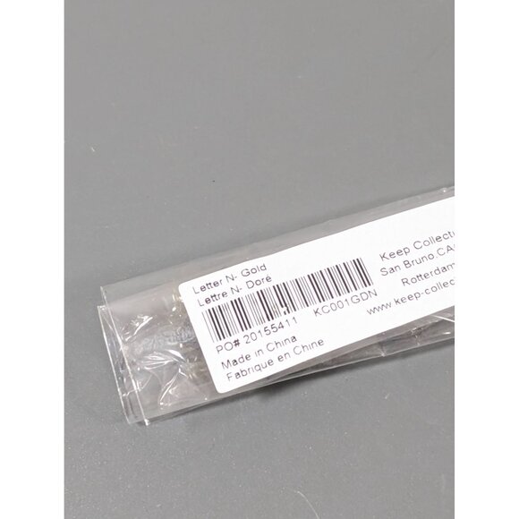 Keep Collective Letter N Gold Tone Slide Charm NEW - Picture 4 of 4